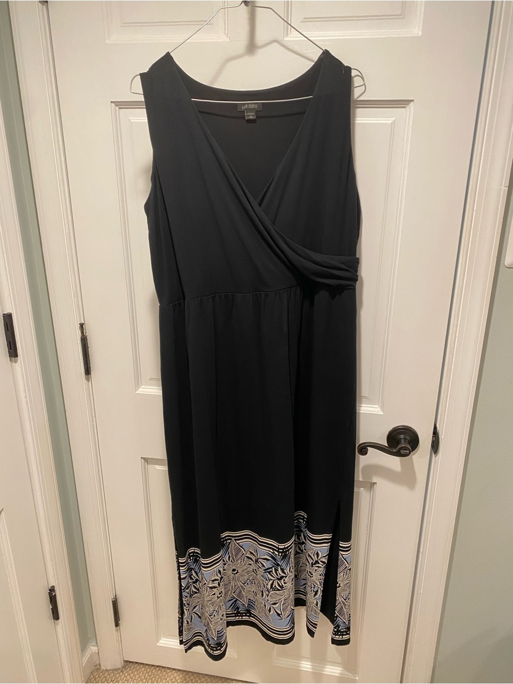 J.Jill black sleeveless maxi dress, women’s medium petite